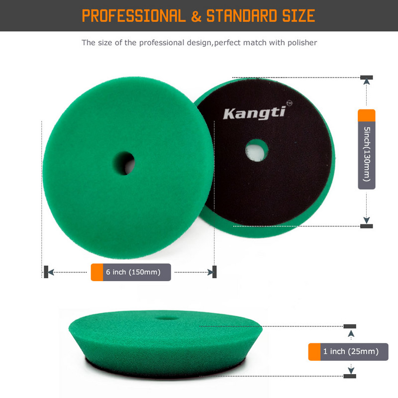 3/5/6 inch tampon de lustruit și de lustruit 5 buc/set Kit de lustruit auto DA/RO tampon de lustruit Germania spumă burete auto lustruit caroserie