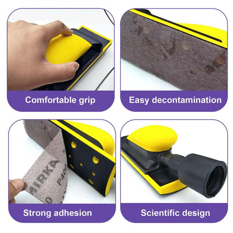 Rankinis šlifuoklis automobiliams Lengvas šlifavimo blokai medienai Stačiakampio lanko valymas namuose, skirtas medienos poliravimui Buitinė automobilių priežiūra