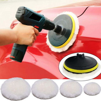 3/4/5/6/7 ιντσών Pad Polish Car Soft Imitated Wool Disc Polishing Body Car Poxing Polisher Auto Cleaning Care Beauty Waxing Tools