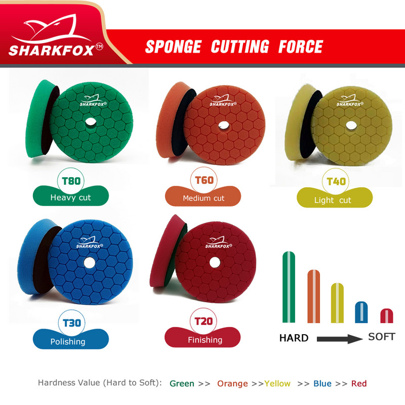 Tampoane de lustruit 3/5/6 inch Germania Tampoane cu burete de lustruit cu spumă Set de tampon de lustruit auto pentru mașină pentru instrumente tampon de lustruit DA/RO Accesorii