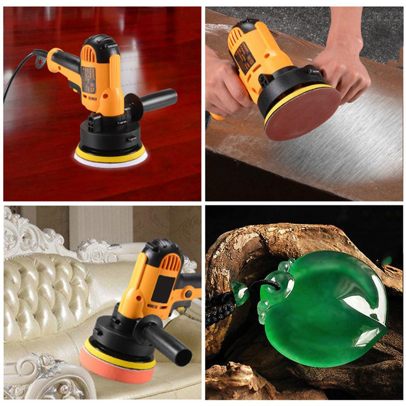 Mașină de lustruit mașină de 5 inci Polizor electric 3700 RPM Polizor Instrument de îngrijire a vopselei Polizor electric Slefuitor tampon 220-240V EU Plus