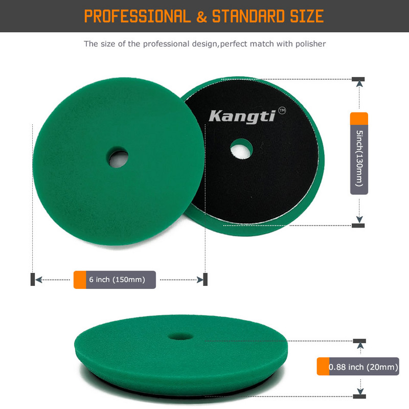 125 mm auto vahatamine poleerimiskäsn, 5-tolline autohooldus, parandus, sile Saksamaa vahtpoleerimisketas DA poleerimisseade kasutamine