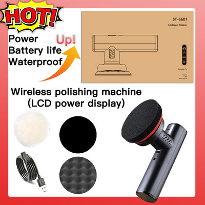 Kit de lustruit tampon auto 100W baterie reîncărcabilă cu viteză variabilă Kit de lustruit tampon pentru mașină, repararea zgârieturilor
