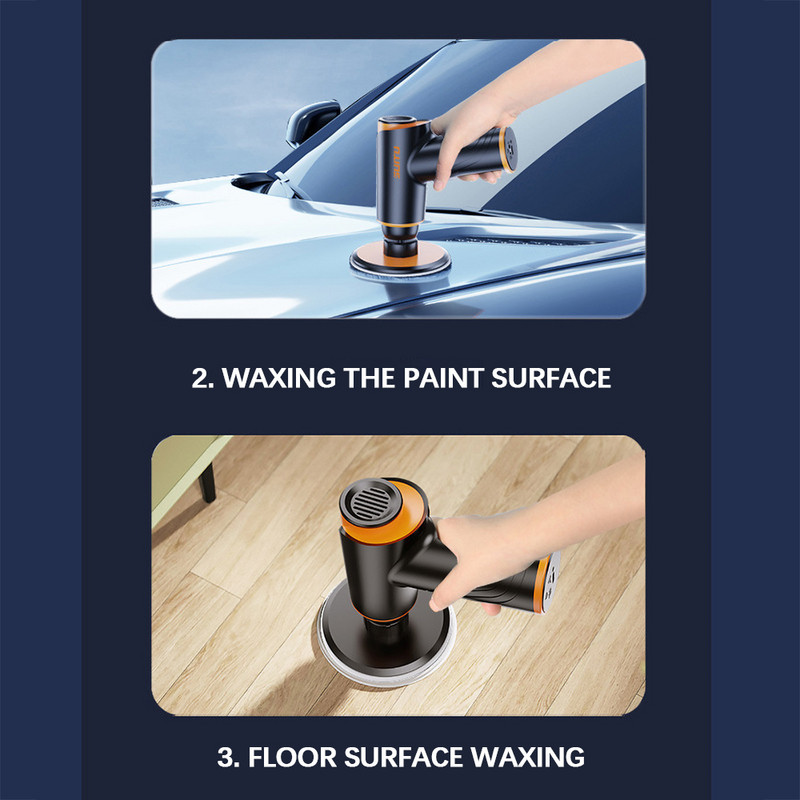 Kit de lustruit tampon auto 100W baterie reîncărcabilă cu viteză variabilă Kit de lustruit tampon pentru mașină, repararea zgârieturilor