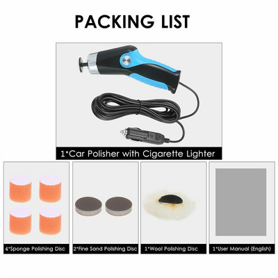 60W stroj za poliranje USB kabel za punjenje 8500RPM promjenjive brzine za poliranje automobila Stroj za vosak Alat za popravak ogrebotina na automobilu