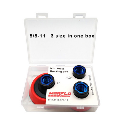 Poleerimisketta lihvimisalus MARFLO autodetailplaadi tugipadi M14 M16 5/8-11 keerme 1,2" 2" 3" 3 suurus ühes pakendis