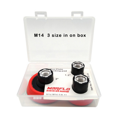 Poleerimisketta lihvimisalus MARFLO autodetailplaadi tugipadi M14 M16 5/8-11 keerme 1,2" 2" 3" 3 suurus ühes pakendis