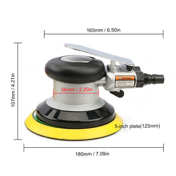 Ръчна орбитална въздушна шлифовъчна машина Мини пневматична полираща машина 5\
