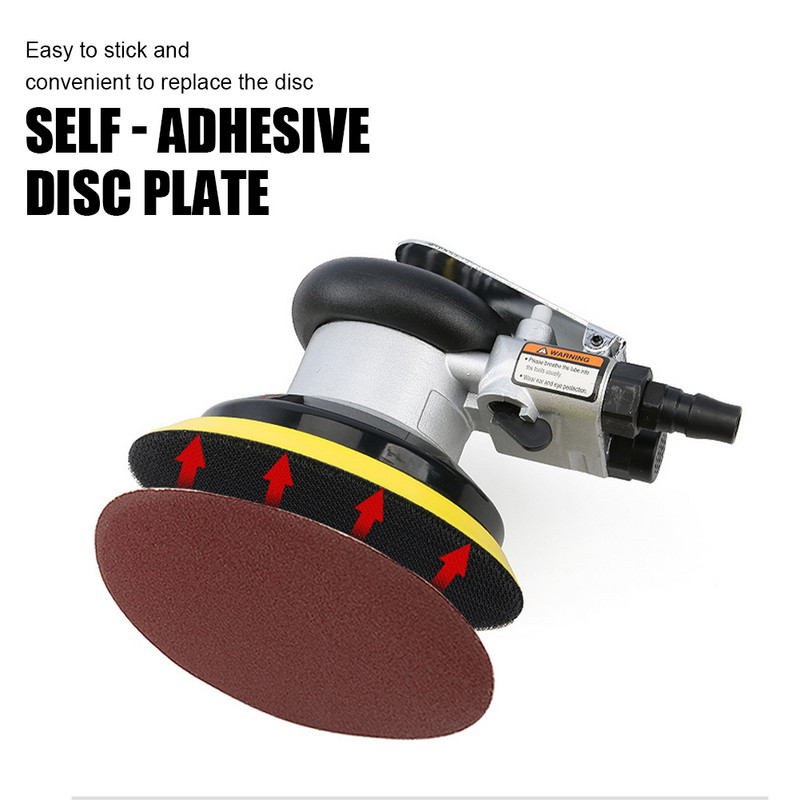 Μίνι πνευματικό γυαλιστικό μηχάνημα χειρός Orbital Air Sander 5"/6" 13500rpm Στιλβωτή αυτοκινήτου υψηλής ταχύτητας Εργαλείο αέρα μηχανής λείανσης
