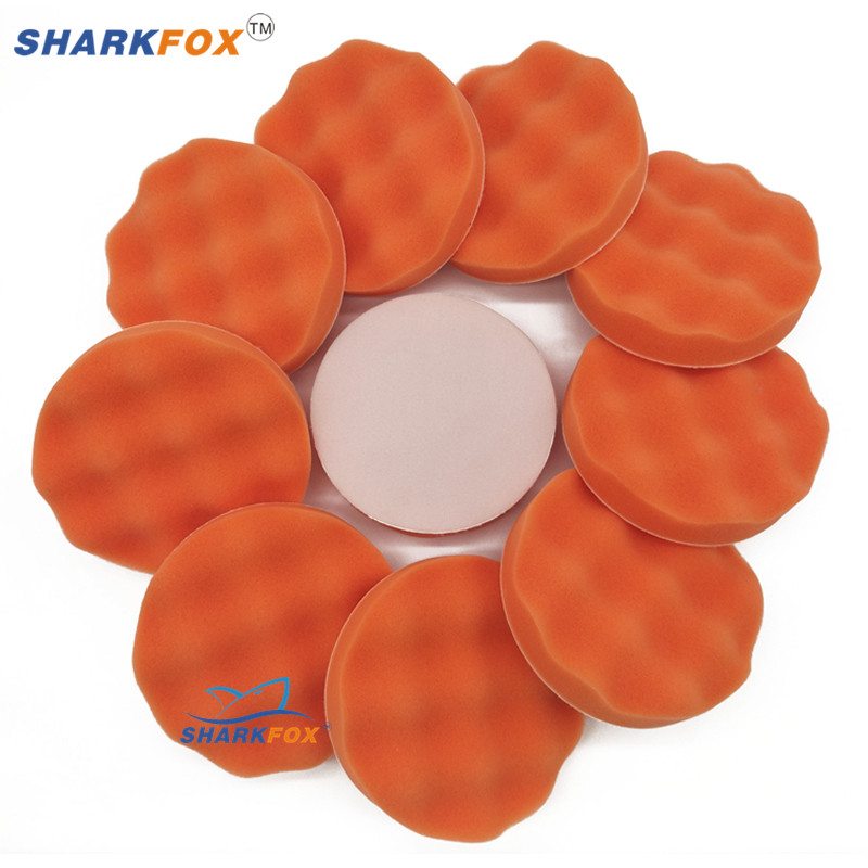 5"(125mm)6"(150mm) Tampoane de lustruit auto Burete de lustruire Lustruire cu ceară Kit de tampoane Instrument pentru polizor auto Tampon Set de îngrijire auto Portocaliu