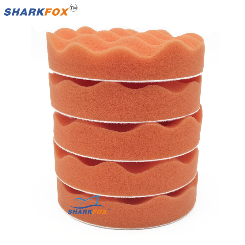 5"(125mm)6"(150mm) Tampoane de lustruit auto Burete de lustruire Lustruire cu ceară Kit de tampoane Instrument pentru polizor auto Tampon Set de îngrijire auto Portocaliu