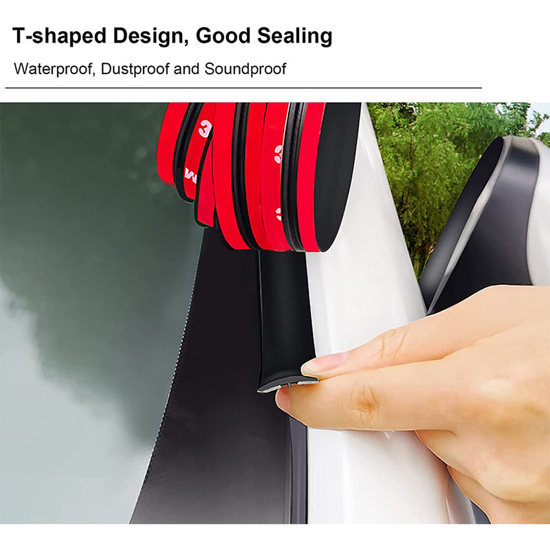 Nelaidi garso izoliacinė juostelė 200 cm guminė automobilio stogo priekinio stiklo sandariklio apsauginė juostelė lango sandarinimo juostelė