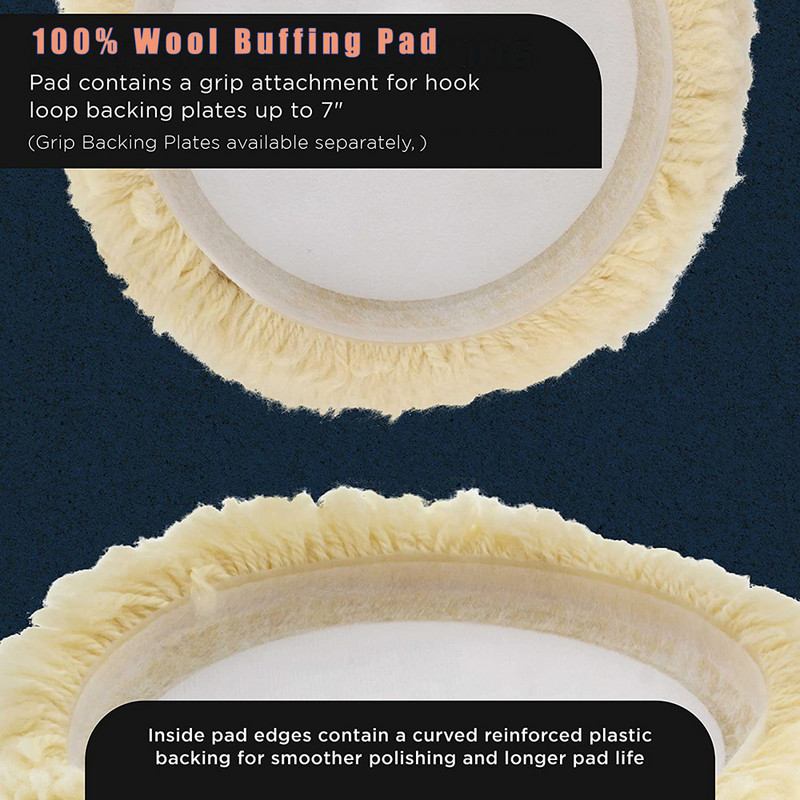 Tampoane de lustruit din lână Tampoane de lustruit Disc de lână de lustruit pentru mașină 5/6/7 inci Dispozitiv de lustruit cu ață de lână Roată Instrument de curățare a capacului farurilor de mașină