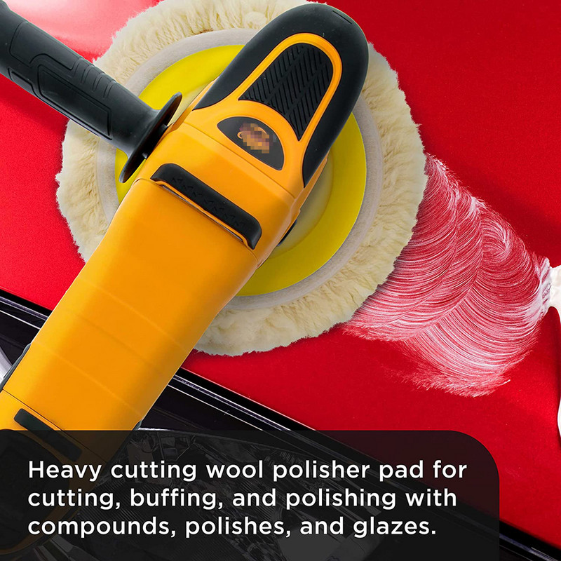 Tampoane de lustruit din lână Tampoane de lustruit Disc de lână de lustruit pentru mașină 5/6/7 inci Dispozitiv de lustruit cu ață de lână Roată Instrument de curățare a capacului farurilor de mașină