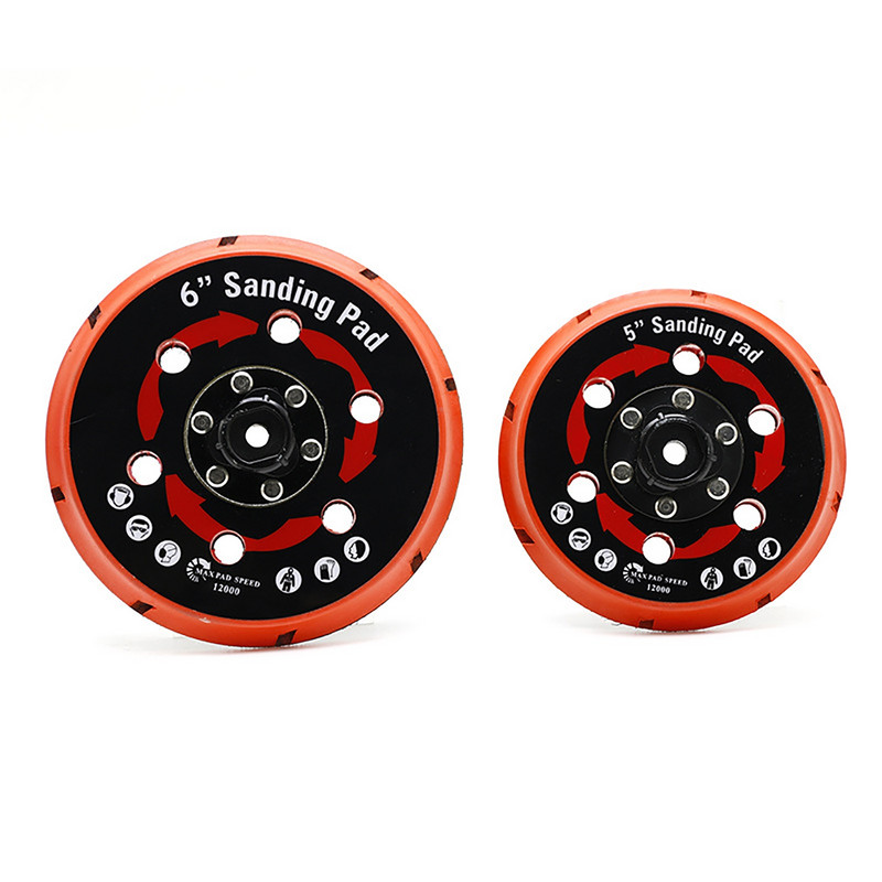 Placă de suport pentru lustruire de 5 inch 6 inch 125 mm 150 mm 6 găuri Disc Pad de șlefuit Placă din spate autoadeziv pentru polizor DA