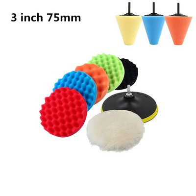 3 5 6 7 inch Burete de lustruit pentru mașină Tampoane de ceară Kit de lustruit pentru barcă Auto Lustruit Tampon de foraj Lustruirea roților Îndepărtează zgârieturile