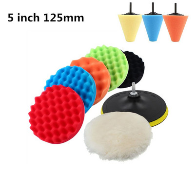 3 5 6 7 inch Burete de lustruit pentru mașină Tampoane de ceară Kit de lustruit pentru barcă Auto Lustruit Tampon de foraj Lustruirea roților Îndepărtează zgârieturile
