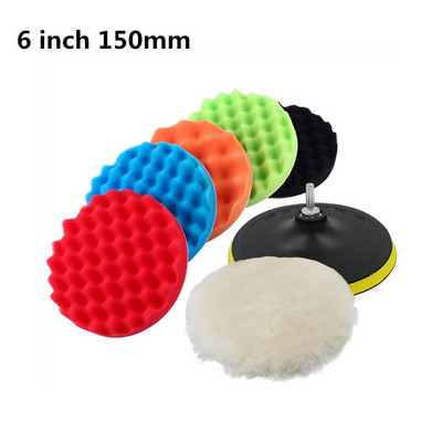 3 5 6 7 inch Burete de lustruit pentru mașină Tampoane de ceară Kit de lustruit pentru barcă Auto Lustruit Tampon de foraj Lustruirea roților Îndepărtează zgârieturile