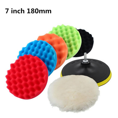 3 5 6 7 inch Burete de lustruit pentru mașină Tampoane de ceară Kit de lustruit pentru barcă Auto Lustruit Tampon de foraj Lustruirea roților Îndepărtează zgârieturile