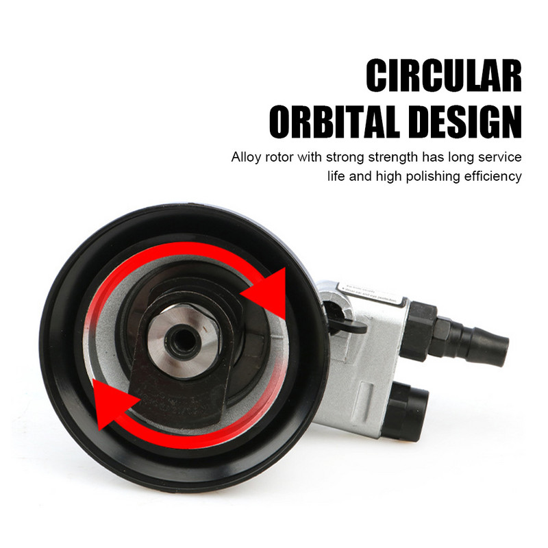 5 colių / 6 colių mini pneumatinė poliravimo staklės Orbitinis oro šlifuoklis 13500 RPM didelės spartos automobilių poliravimo staklės rankinis šlifavimo staklės oro įrankis