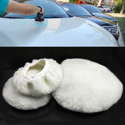Autópolírozó motorháztető puffer párnák puha gyapjú borítás 5-6" 7-8" 9-10 hüvelykes csónakfesték ápoló polírozó fúró kerék eltávolítja a karcolásokat