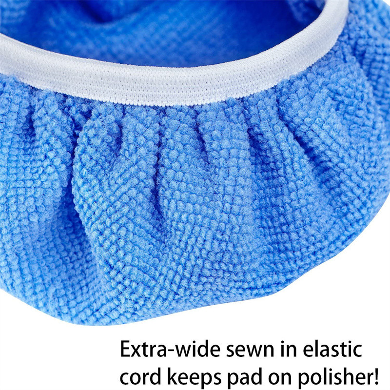 10/14 buc. Capote de lustruit din microfibră moale pentru mașină, albastru, capac pentru tampon de lustruit pentru mașină (5 până la 6 inci)