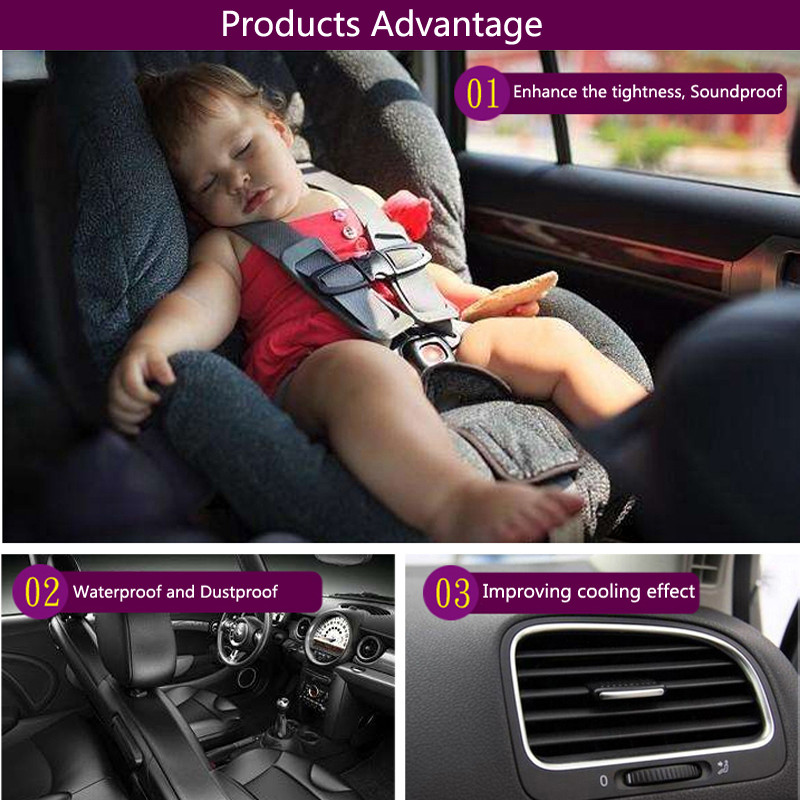 Auto kummitihendi riba müra isolatsiooni ukse tihend elastne riba auto trimmi ukse kaitse Lada Granta Vaz Kalina Priora Niva jaoks