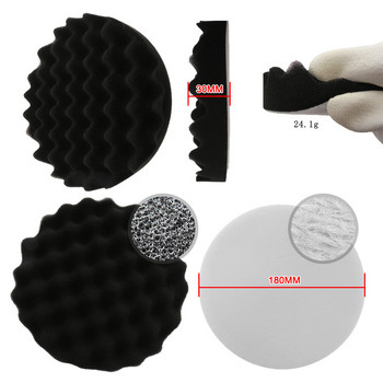 7Pcs 3inch Buffing Pad Set Thread Auto Car Repair Polishing pad Kit for Car Polisher+Drill Adapter Power Tools аксесоари