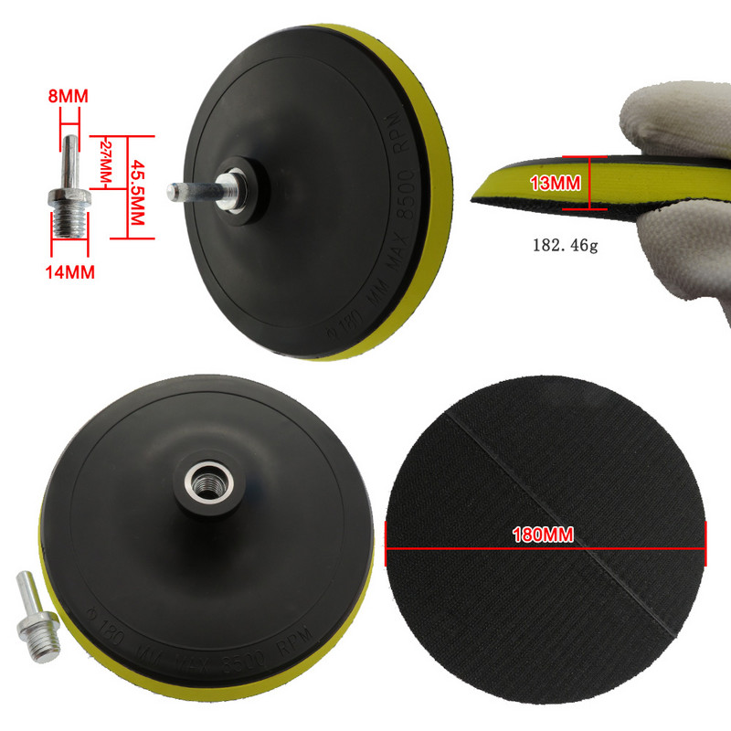 7gab 3 collu pulēšanas spilventiņu komplekts, vītne, automobiļu remonts, pulēšanas spilventiņu komplekts automašīnu pulēšanas un urbšanas adaptera elektroinstrumentu piederumiem