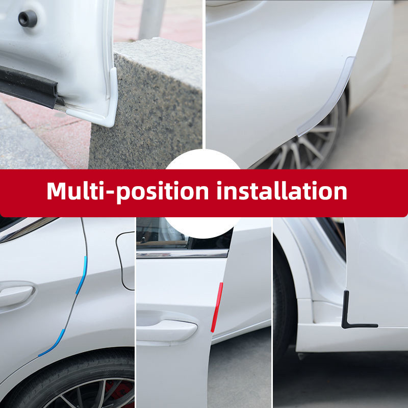 4 tk silikoonist auto ukse nurga kate kaitseraua krahhi kriimustuskaitse kriimustusvastane kaitse automaatne kokkupõrkevastane vormimiskaitse