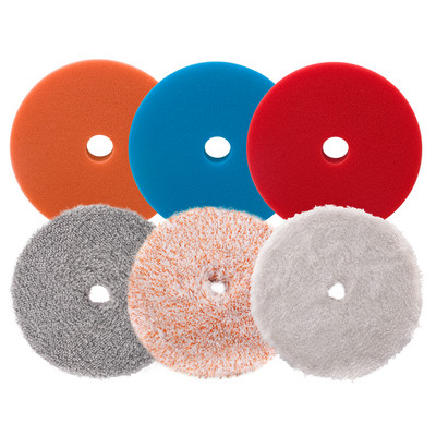 SPTA 6 bucăți de lustruit auto 3/5/6 inch tampon de lustruit din microfibră tampon de lustruit cu ceară de etanșare pentru șlefuitor auto DA/RO îndepărtarea tamponului de ceară