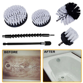 Electric Drill Brush Kit Καθαριστικό για όλες τις χρήσεις Εργαλεία καθαρισμού ελαστικών αυτοκινήτων για πλακάκια μπάνιου κουζίνας Στρογγυλές πλαστικές βούρτσες καθαρισμού