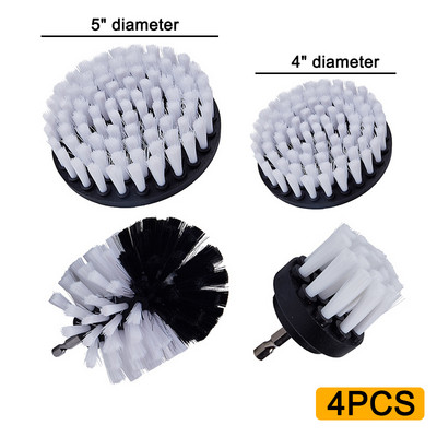 Elektriline puurharja komplekt Universaalne puhastusvahend autorehvide puhastustööriistad köögi jaoks vannitoa plaatide ümmargused plastikust puhastusharjad