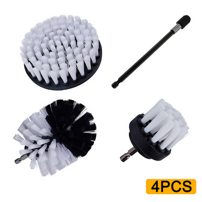 Elektriline puurharja komplekt Universaalne puhastusvahend autorehvide puhastustööriistad köögi jaoks vannitoa plaatide ümmargused plastikust puhastusharjad