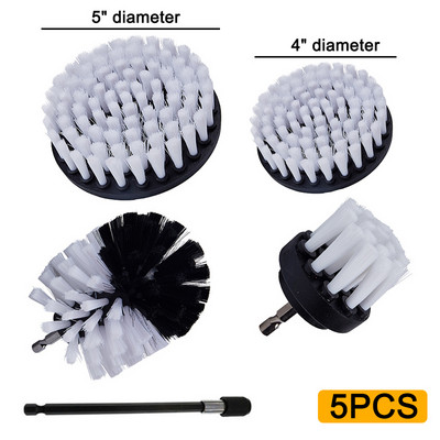 Elektriline puurharja komplekt Universaalne puhastusvahend autorehvide puhastustööriistad köögi jaoks vannitoa plaatide ümmargused plastikust puhastusharjad