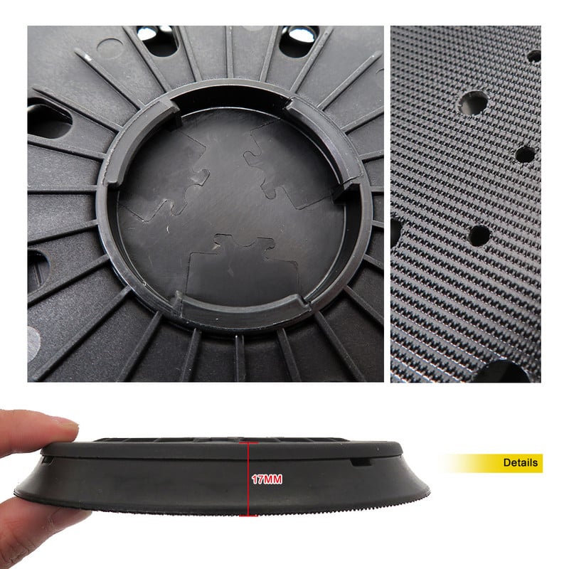 6 ", 33 de găuri, placă de suport, disc de șlefuit, buclă cu cârlig, 150 mm, cu dublă acțiune, pentru șlefuire mașină pentru șlefuit Festool