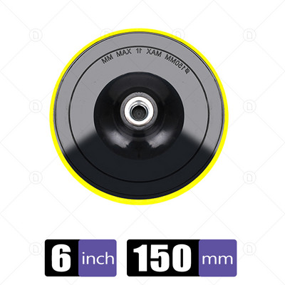 2 3 4 5 6 7-tolline konksu ja silmuse tugipadjaplaat Isekleepuv M10 / M14 keermega ketas lihvimiseks puhverdamiseks poleerimiseks