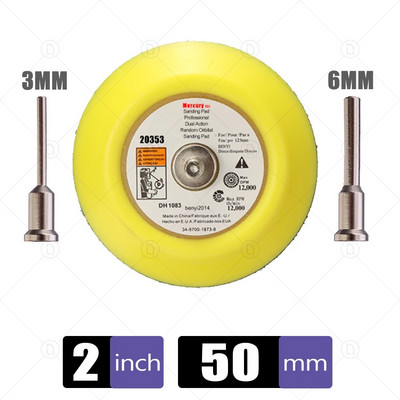 2 3 4 5 6 7-tolline konksu ja silmuse tugipadjaplaat Isekleepuv M10 / M14 keermega ketas lihvimiseks puhverdamiseks poleerimiseks