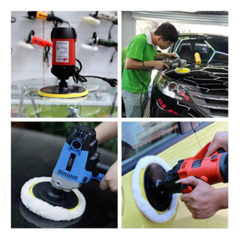 Универсална подложка за полиране на автомобили 3/4 /5/6/7 инча Мек полиращ диск от имитирана вълна Машина за полиране на каросерията Автомобилно почистване Инструменти за грижа