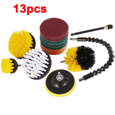 Puurimisharjade poleerimiskäsnade komplekt Power Scrubber Cleaning Kit Auto Kodu Puhastus Tööriistad Puhastusharjade Komplekt Power Drill Tarvikud