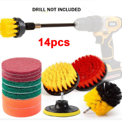 Puurimisharjade poleerimiskäsnade komplekt Power Scrubber Cleaning Kit Auto Kodu Puhastus Tööriistad Puhastusharjade Komplekt Power Drill Tarvikud