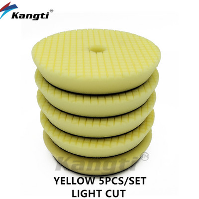 Disc de lustruit pentru mașină de 5/6 inci, Germania, spumă pentru epilare cu ceară, tampon de lustruit, tampon de lustruit pentru îngrijirea mașinii, seturi de lustruit pentru reparații, cu model în carouri.