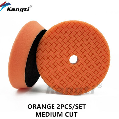 Disc de lustruit pentru mașină de 5/6 inci, Germania, spumă pentru epilare cu ceară, tampon de lustruit, tampon de lustruit pentru îngrijirea mașinii, seturi de lustruit pentru reparații, cu model în carouri.