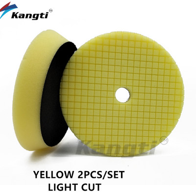 Disc de lustruit pentru mașină de 5/6 inci, Germania, spumă pentru epilare cu ceară, tampon de lustruit, tampon de lustruit pentru îngrijirea mașinii, seturi de lustruit pentru reparații, cu model în carouri.