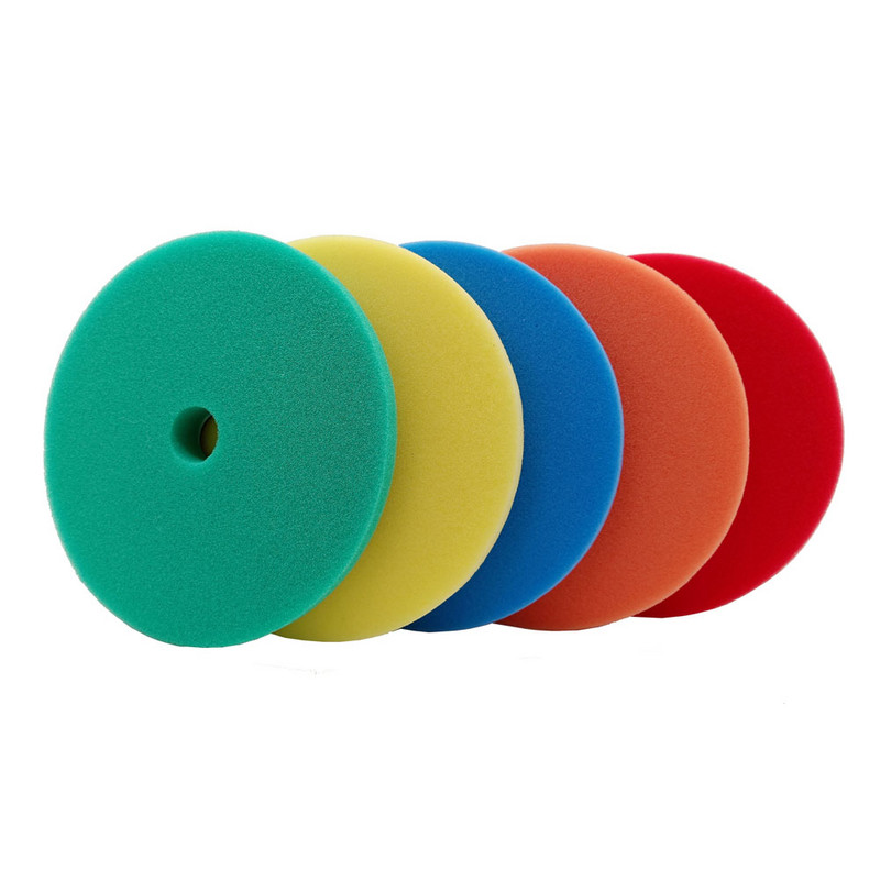 HUTU 5 ιντσών Buffing Pad Auto Car Polishing Wheel Kit Buffer Στίλβωση αυτοκινήτου Λεπτά επίπεδα στιλβωτικά μαξιλάρια αφρού για στιλβωτικό DA/RO