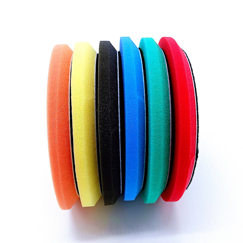 HUTU 5 ιντσών Buffing Pad Auto Car Polishing Wheel Kit Buffer Στίλβωση αυτοκινήτου Λεπτά επίπεδα στιλβωτικά μαξιλάρια αφρού για στιλβωτικό DA/RO