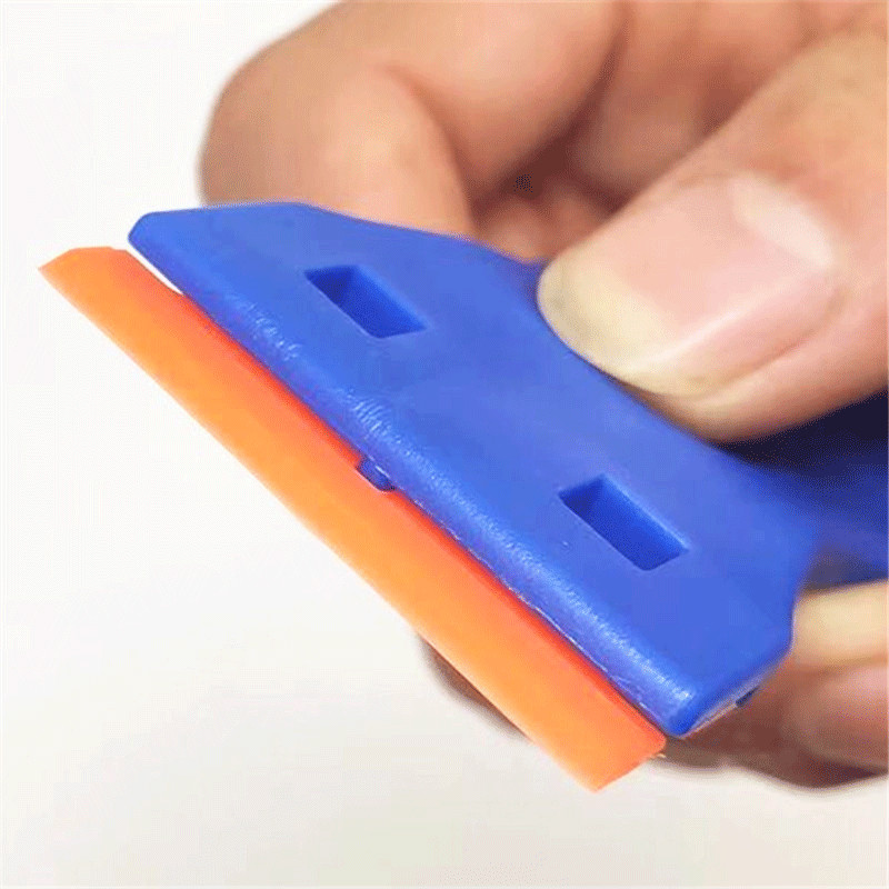 100 buc Lame de ras din plastic cu două tăișuri Lame de ras pentru îndepărtarea adezivului de ras pentru geamuri Racletă de curățare a geamurilor Racletă autocolante pentru ambalaj auto