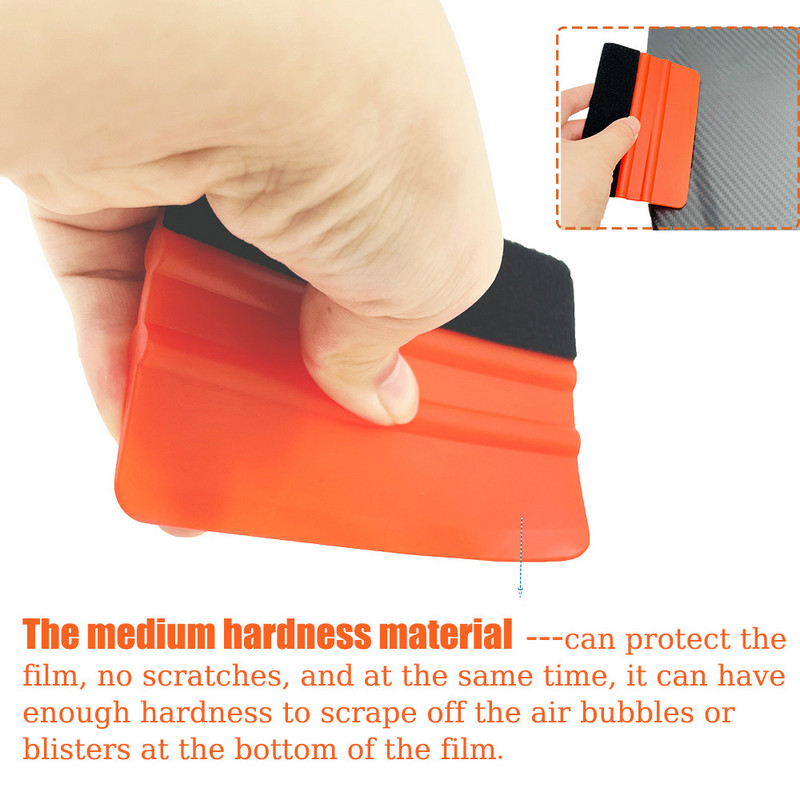 TOFAR Vinil Instalare Instrumente de vopsire Accesorii pentru autocolante pentru mașină Înveliș cu folie de carbon Racletă din pâslă Răzuitoare pentru curățarea geamurilor