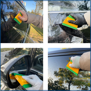 TOFAR Мека гумена PPF чистачка за винилова обвивка Защитно фолио за автомобилна боя Инсталиране на стъргало Инструмент за тониране на прозорци Аксесоари за автоматично почистване