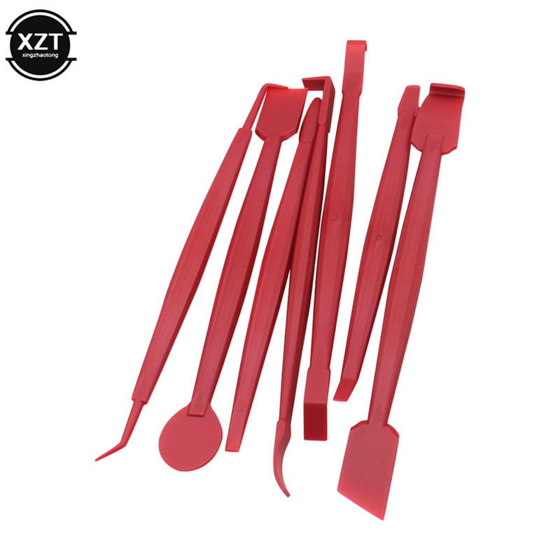 7kom/komplet Vinil za čišćenje prozora od ugljičnih vlakana, skidač leda za automobile, automatski strugač za automobil s alatom za brisanje od filca Omatanje folijom